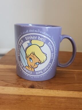 Disney Theme Parks Tinkerbell Purple Mug 4.25"